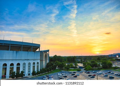 COLUMBUS, OHIO/USA - JULY 10, 2018:  Ohio Stadium On The Campus Of The Ohio State University In Columbus, Ohio Is Home To The Football Buckeyes.