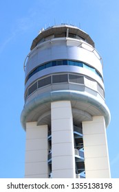 Columbus, Ohio/USA March 27,2019: John Glenn International Airport Control Tower.