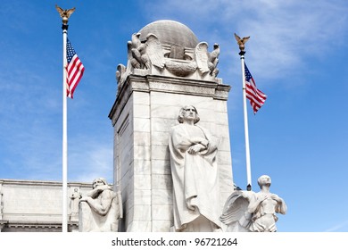 Columbus Statue Carved By Lorado Taft In 1911 In Front Of Union Station Washington DC. He Died In 1936