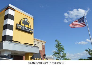 Columbus,OH /USA - July 24,: Buffalo Wild Wings Restaurant. Buffalo Wild Wings Grill & Bar Is A Casual Dining Restaurant And Sports Bar Franchise In The United States.