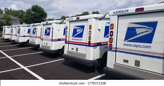 Columbus,Ohio July 5, 2020 
United States Postal Delivery Trucks.