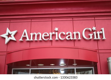 Columbus,Ohio/USA February 28,2019: American Girl Is A Popular Retail Store For Dolls, Clothes, Doll Furniture, Doll Accessories, Books, And More. 