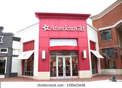 Columbus,Ohio/USA February 28,2019: American Girl Is A Popular Retail Store For Dolls, Clothes, Doll Furniture, Doll Accessories, Books, And More. 