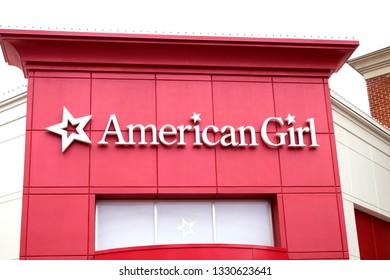 Columbus,Ohio/USA February 28,2019: American Girl Is A Popular Retail Store For Dolls, Clothes, Doll Furniture, Doll Accessories, Books, And More. 