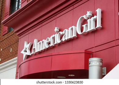 Columbus,Ohio/USA February 28,2019: American Girl Is A Popular Retail Store For Dolls, Clothes, Doll Furniture, Doll Accessories, Books, And More. 