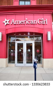 Columbus,Ohio/USA February 28,2019: American Girl Is A Popular Retail Store For Dolls, Clothes, Doll Furniture, Doll Accessories, Books, And More. 