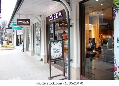 Columbus,Ohio/USA February 28,2019: The Aveda Store In Easton Town Center