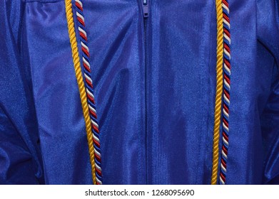 Columbus,Ohio/USA  June 15, 2017: Close Up Of Graduation Gowns With Honor Cords.