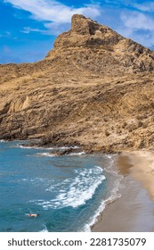 Columnar Jointing Structures Of Punta Baja  Lava Flows and  Volcanic Rocks at Cabo de Gata-Níjar Natural Park UNESCO Biosphere Reserve  Almería  Andalucía  Spain  Europe