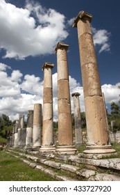 The columns in commercial agora , Nysa, Turkey


