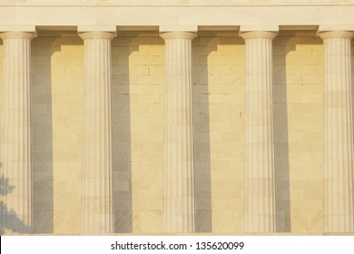 Columns Outside Of Lincoln Memorial