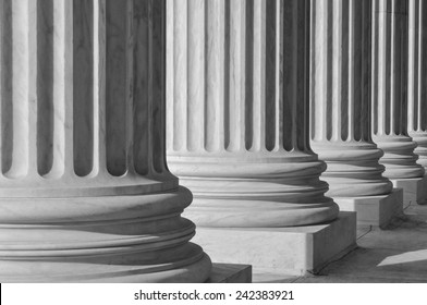 Columns at the Supreme Court of the United States - Shutterstock ID 242383921