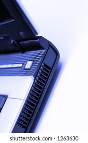 coluse up of laptop computer edge