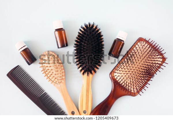 Comb Different Types Hair Brushes Small Stock Photo Edit Now