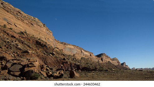 Comb Ridge Utah With Moon