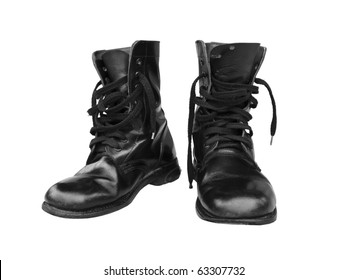 Combat Boot Isolated On White Background