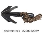 Combat engineers grappling hook for demining isolated on white background
