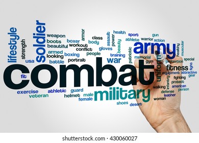 Combat word cloud