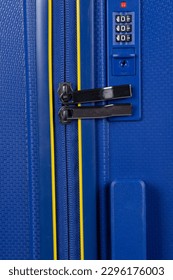 Combination code lock, three numbers numerical password suitcase lock mechanism, object detail, macro, extreme closeup, private belongings safety, security during transport abstract concept, nobody