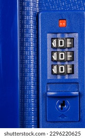 Combination code lock, three numbers numerical password suitcase lock mechanism, object detail, macro, extreme closeup, private belongings safety, security during transport abstract concept, nobody