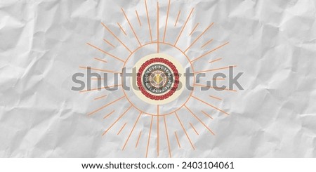 combination of ethnic patterns and mandala