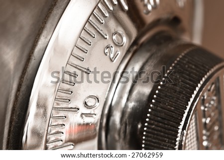 combination lock closeup