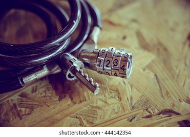 Combination lock, but the key code is a number that is forgotten.