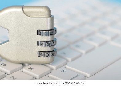 The combination lock represents the need for robust cybersecurity in today's digital world, where data breaches and cyberattacks are prevalent.