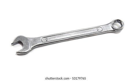 A Combination Open-ended And Box-ended Wrench