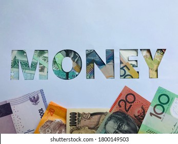 Combination Of Various Banknotes As Background. / Money Is Any Object That Is Generally Accepted As Payment For Goods And Services And Repayment Of Debts In A Given Country Or Socio-economic Context.