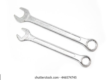 Combination Wrench On White Background