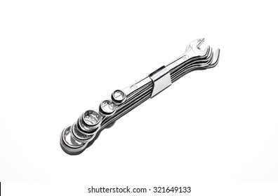 Combination Wrench On Whtie