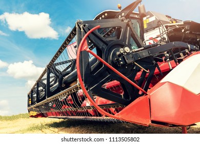 Combine Harvester Draper Head Closeup