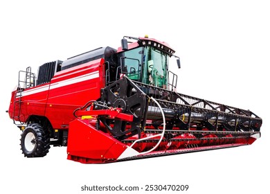 Combine harvester isolate background. Farm agricultural machinery for harvesting - Powered by Shutterstock