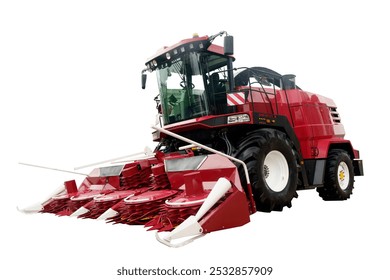 Combine harvester isolate background. Farm agricultural machinery for harvesting - Powered by Shutterstock