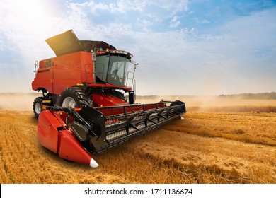 Combine harvester on the wheat field - Shutterstock ID 1711136674