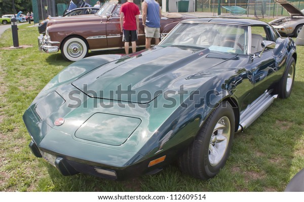 COMBINED\
LOCKS, WI - AUGUST 18: 1976 Chevy Corvette Stingray classic car at\
the 2nd Annual Horizon of Hope Generations Car and Truck Show on\
August 18, 2012 in Combined Locks,\
Wisconsin.