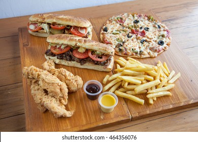 Combo Meal Sub Sandwiches Pizza Chips Chicken Strips