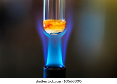 Combustion reaction using sucrose to produce caramel and steam.
