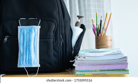 Come Back To School,School Bag With Sanitizer Hand,mask,alcohol Gel ,coronavirus