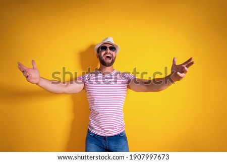 Similar – Mann mit Sonnenbrille und Posing