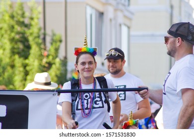 Come Out With Pride Parade Orlando Florida 10-13-18 USA Big Love College Park United