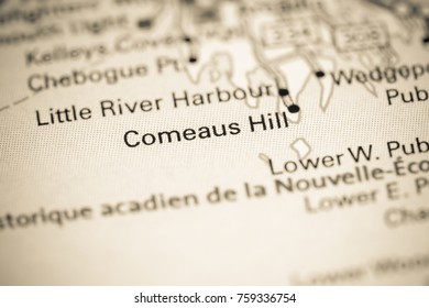 Comeaus Hill. Canada on a map.