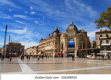 Comedie Square In Montpellier, France