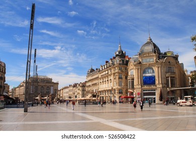 Comedie Square In Montpellier, France