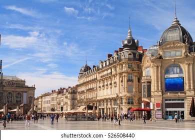 Comedie Square In Montpellier, France