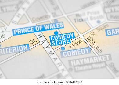 Comedy Store Cinema. London, UK Map.