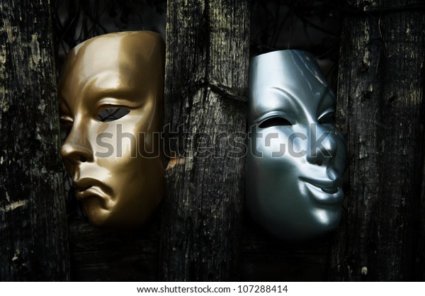 Comedy and Tragedy  -\
Drama Theater Masks