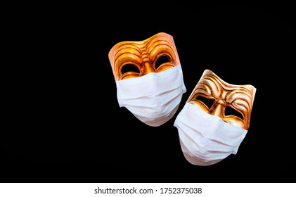 Comedy and tragedy theatrical mask  wearing protection medical mask for Corona virus (Covid-19)