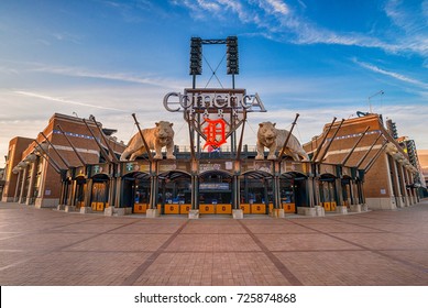 Comerica Park, Detroit, Michigan, USA - 5 Jul 2017  Comerica Park is the home of Detroit Tigers baseball team